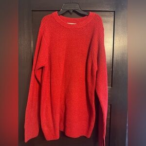 Treasure & Bond Vibrant Red Knit Pullover